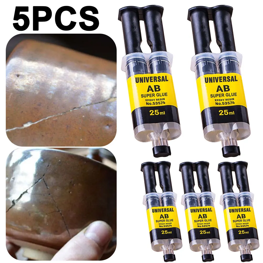 Colle Super AB universelle en résine époxy, pour verre, métal, céramique, travail du bois, réparation étanche, colle adhésive forte, colle Super liquide