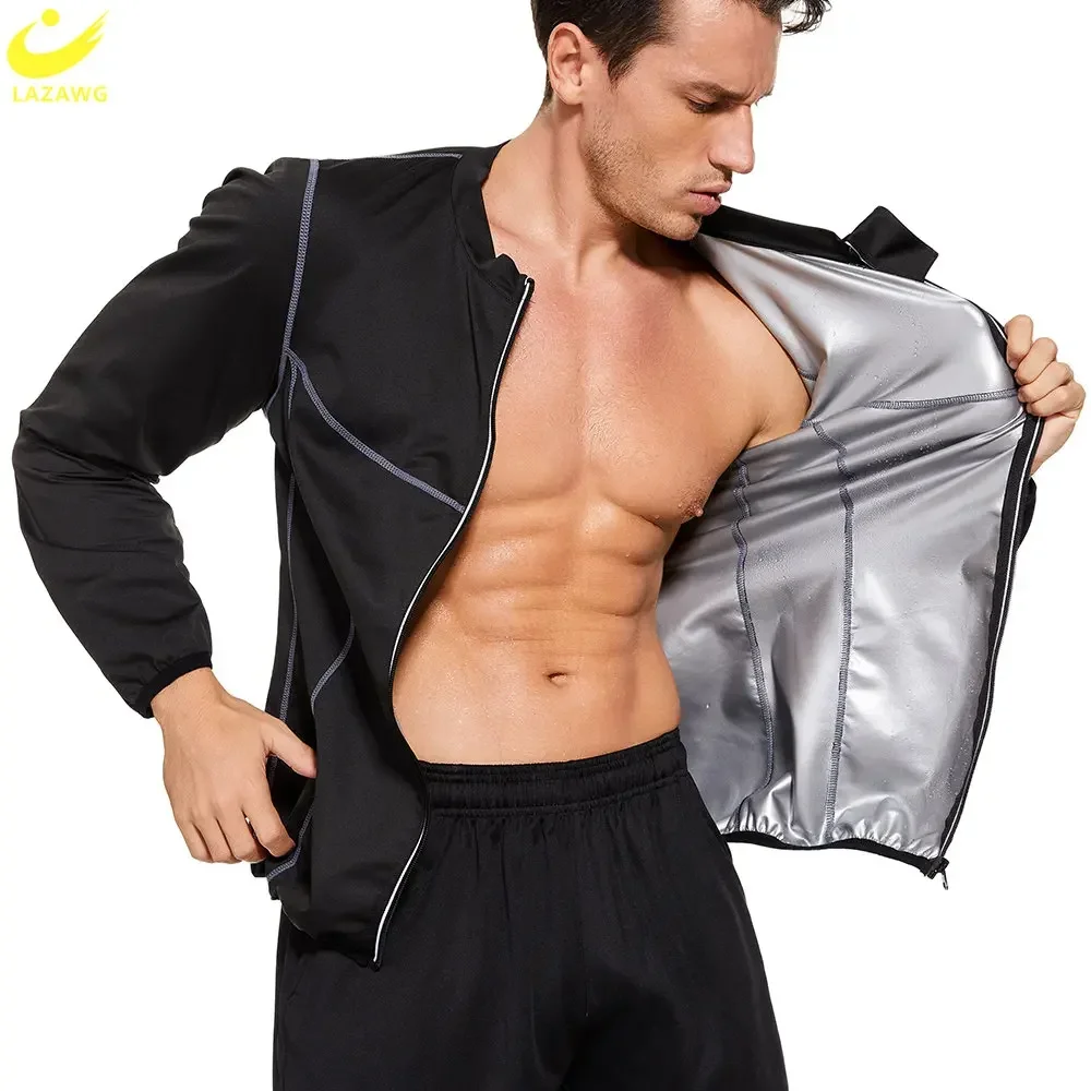 Sauna Jacket for Men Body Shaper Sweat Fat Burning
