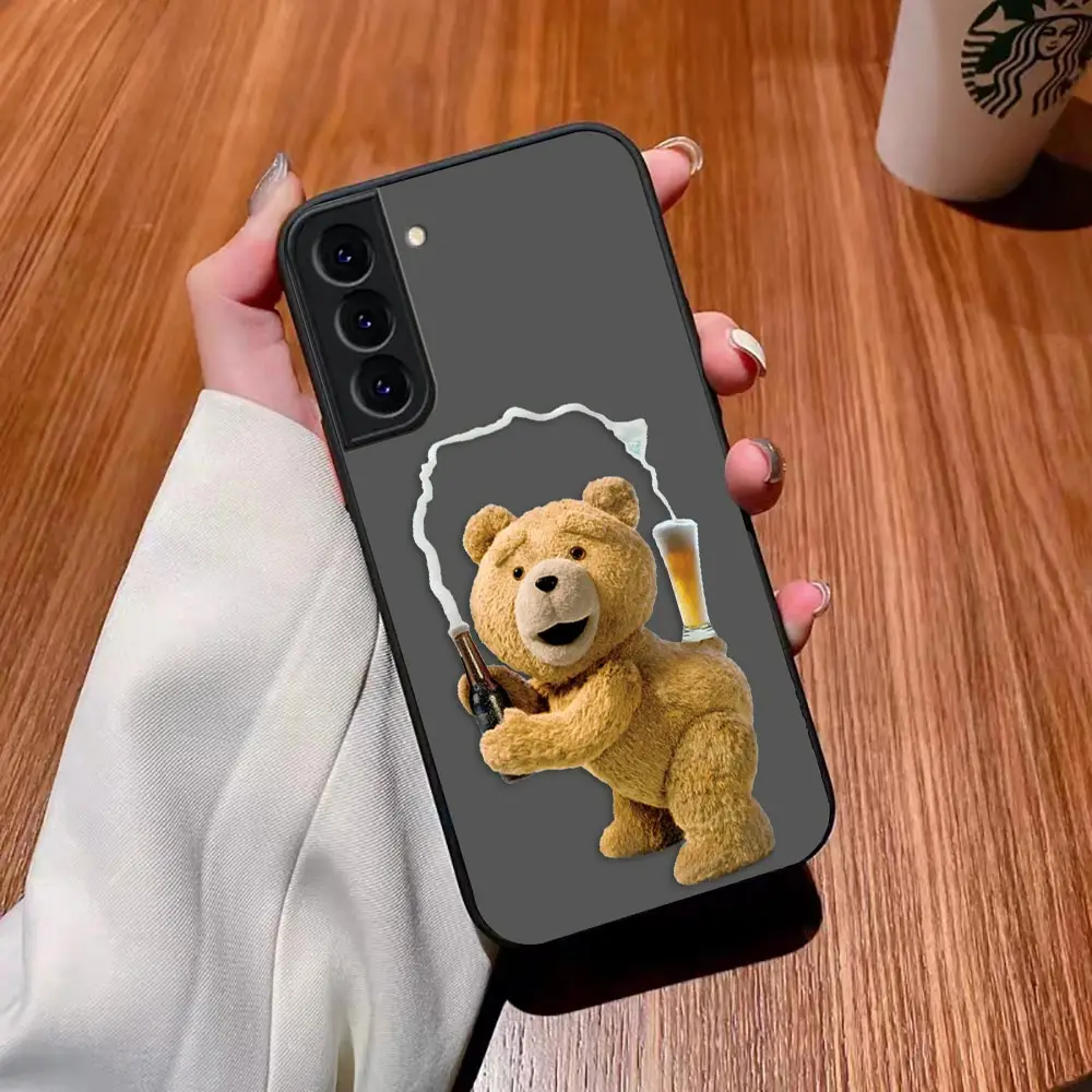 Matte Case for Samsung Galaxy S23 S22 S21 S20 S10 4G S9 S8 Plus ULTRA 5G LITE Case Funda Coque Shell Naughty T-Teddy Bear Couple