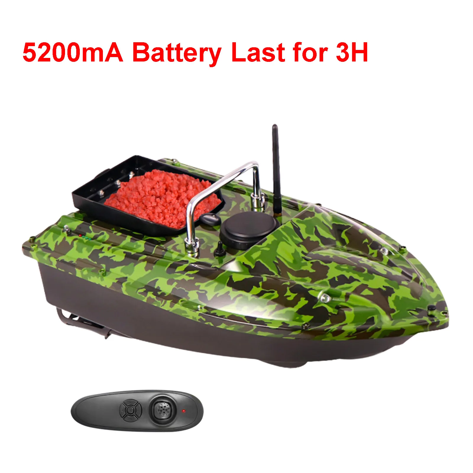 Bateau appât 220V grand modèle contrôle croisière - 1.5KG charge LED alertes batterie 5200mA 3h