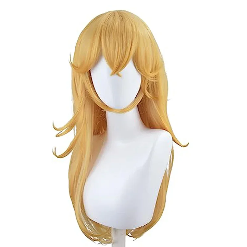 Parrucca Principessa Pesca Per Cosplay - Lunga 70 Cm, Morbida E Regolabile