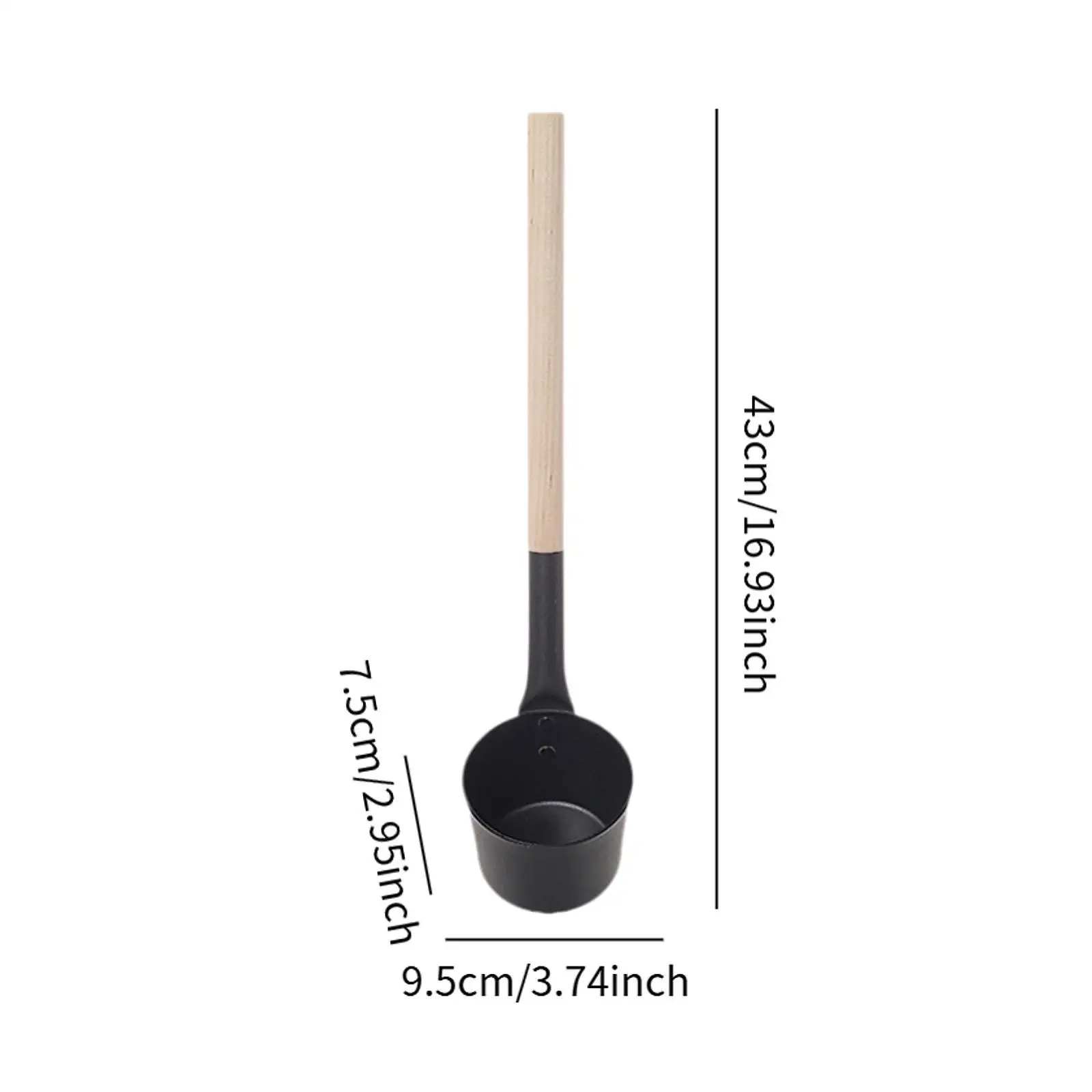Sauna Ladle Aluminum Accessories Practical Large Capacity Simple Sauna Water Ladle Water Dipper for Bathroom Steam Room Bathtub
