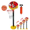 Kids Portable Basketball Hoop Sensory Basketball Court Hoop Set With Inflatable Ball And Pump Kids Sports Ball Toys With 1
