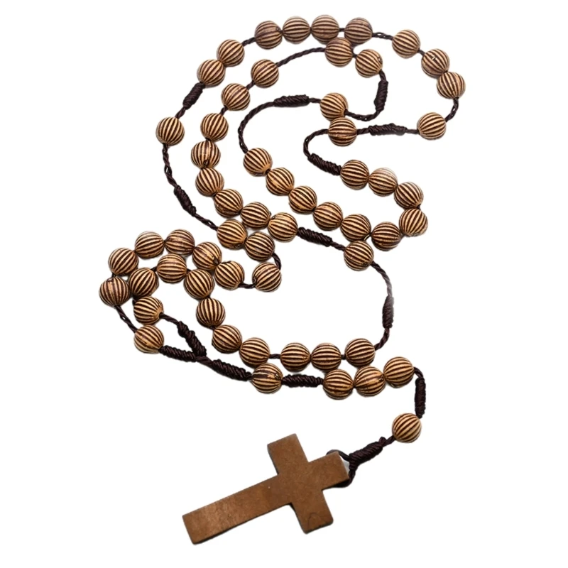 Catholic Rosary Wood Beads Mini Rosaries Cross First Communion Baptism Party Favor