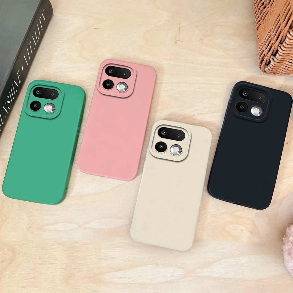 Solid Color Soft Silicone Shockproof Phone Case - High Quality Back Cover