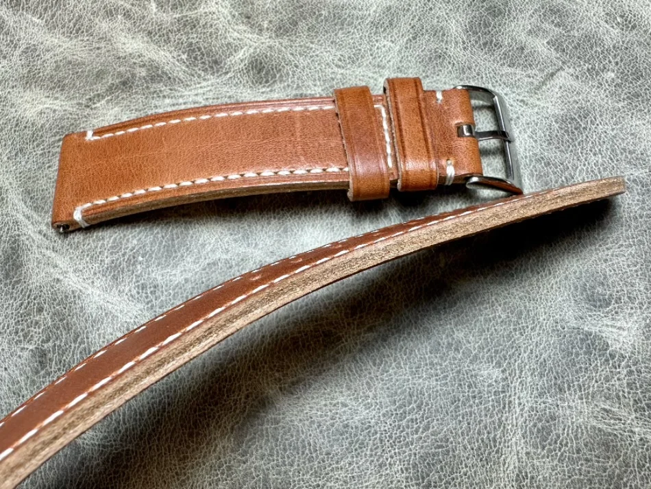 

XXL Large size 20mm 22mm Lengthening quick-release cowhide Watchband watch chain mechanical watch 135+90mm wrist strap Wristband