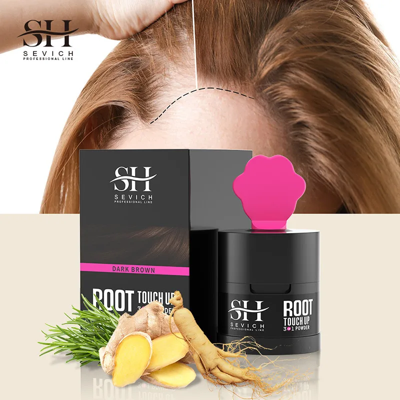 Sevich Hairline Shadow Powder Natural Instant Cover Up hair building powder hair building fibers hair coloring product Hair Concealer Coverage WaterProof Anti Hair loss Powder