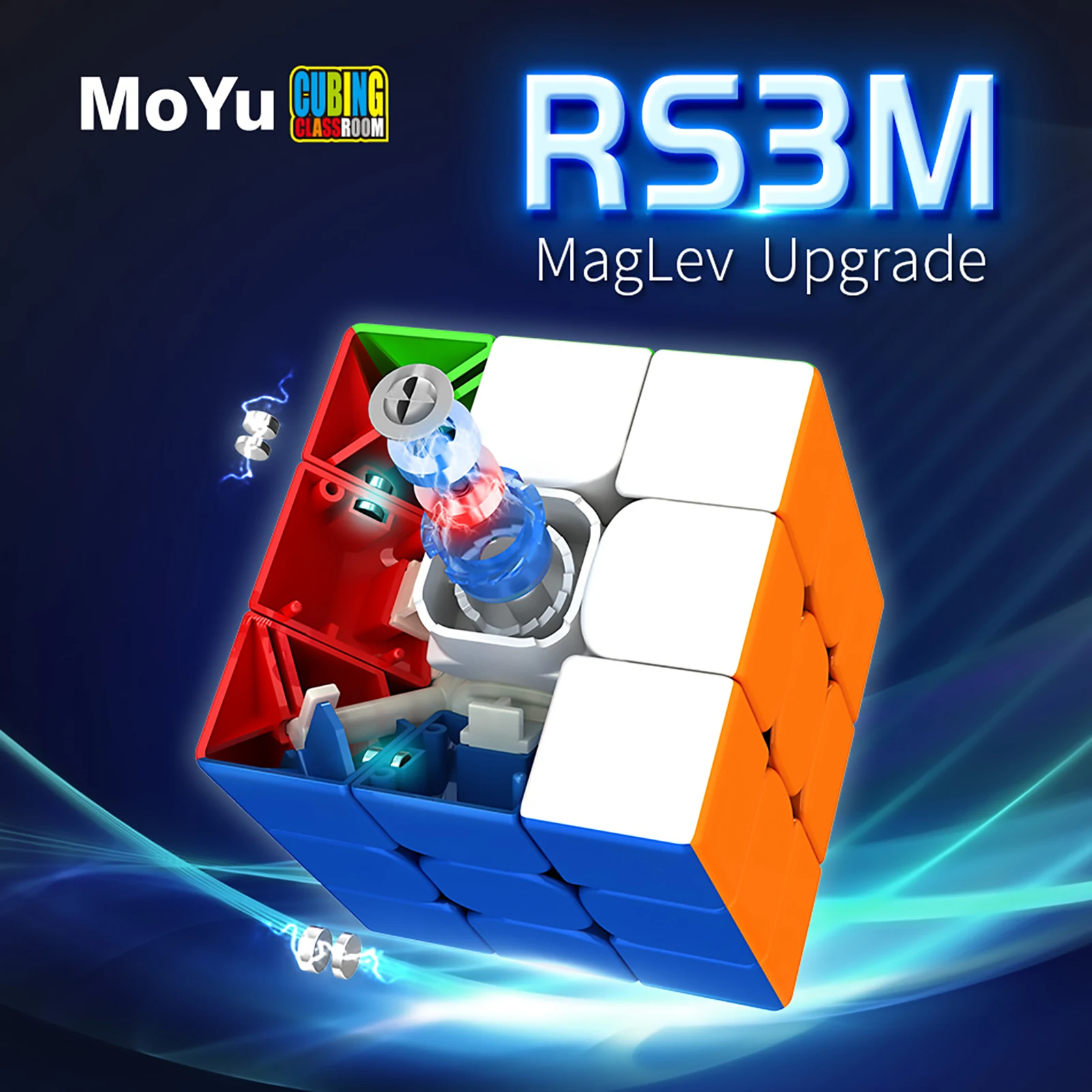3x3 Speed Cube Maglev Magnetic Puzzle Fidget Toys for Children MOYU RS3M