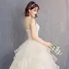 Fahsion Spaghetti Straps Bridal Gown Classic Sexy V-neck Wedding Dresses Simple Tulle Sukienka Na Wesele Plus Size Customized 5