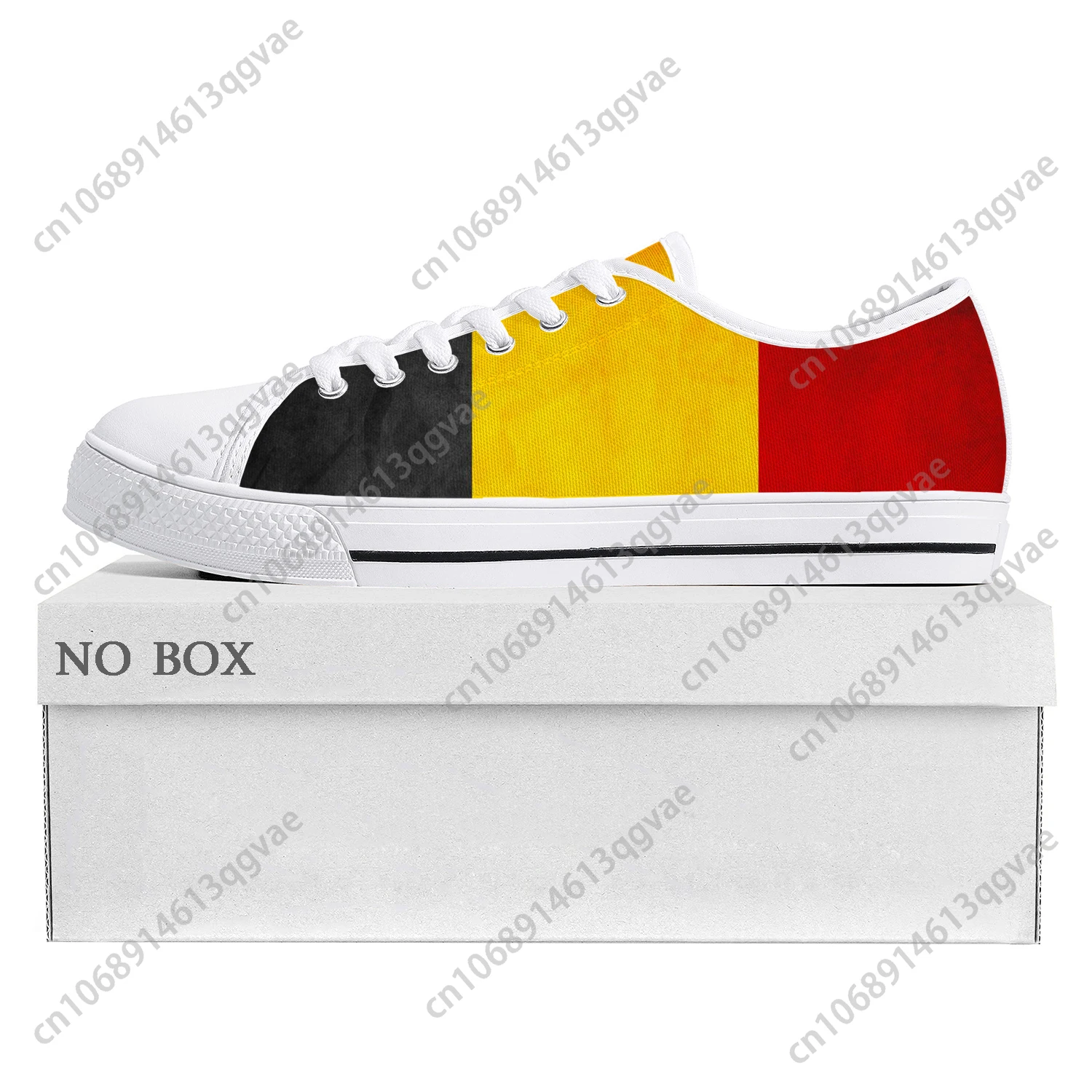 Belgian Flag Low Top High Quality Sneakers Mens Womens Teenager Canvas Sneaker Belgiam Prode Casual Couple Shoes Custom Shoe