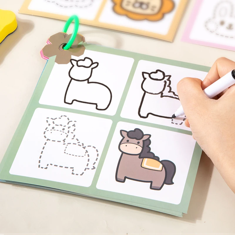 Magical Tracing Workbook Montessori Pen Control Training Book Reusable Magic Practice Copybook Children Drawing Education Books_voghion.com