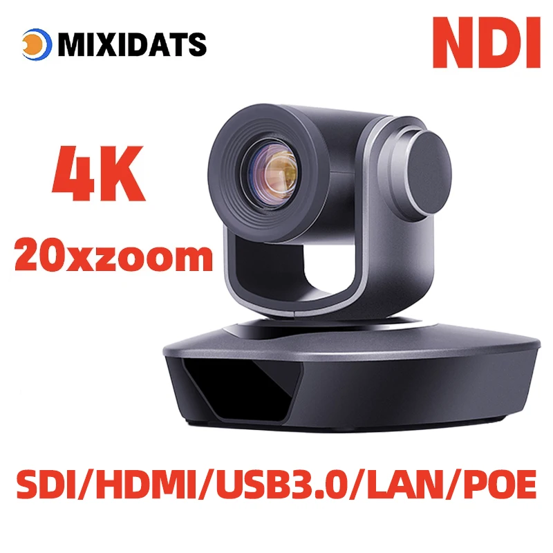 4K PTZ camera 10x 20x zoom HDMI,SDI,LAN,USB,NDI,POE,60FPS,30FPS Video conference camera Supporting church live broadcast