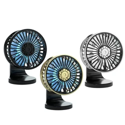 USB Car Fan for Dashboard Air Circulation Fans ABS Three Speed Summer Cooling Fan High Fan Summer with LED Light