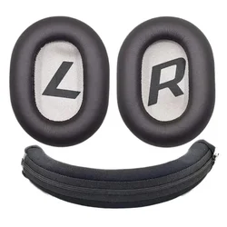 Premium Replacement Ear Pads and Headband Cushion Set with Buckle Cover (A set Brown)