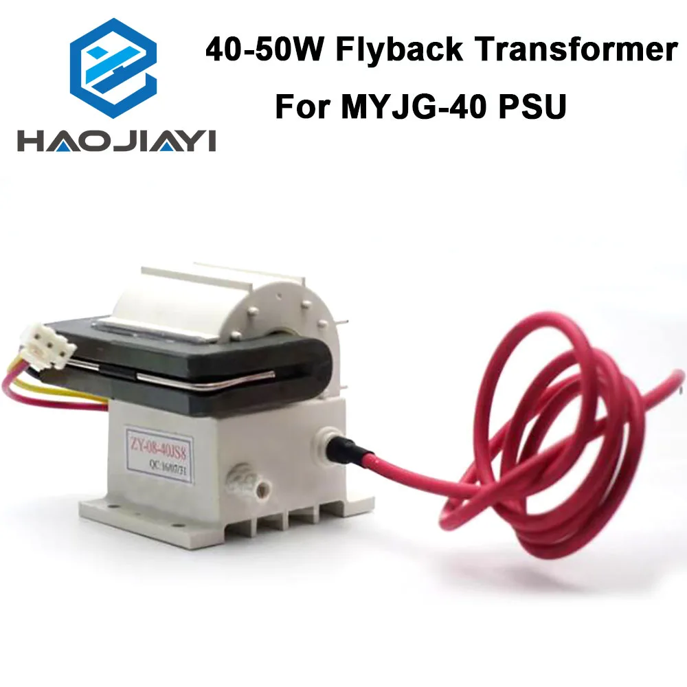 

HAOJIAYI 40-50W MYJG-40W High Voltage Flyback Transformer for CO2 Laser Power Supply PSU 50W