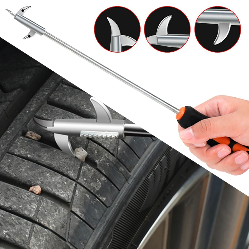 Tyre Stone Remover Tool, Fapiwen Multipurpose Car Tire Stone Remover Hook, Tire Cleaning Hook, Tyre Stone Picker For Motor Bike Truck Car, Wheel