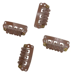 Premium Carbon Steel Snap Hair Clips - Set of 99, Black (2.8 - light brown)
