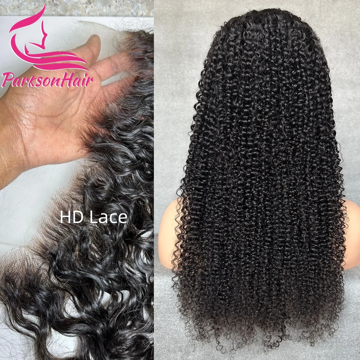 200% Kinky Curly Human Hair Wigs HD 13x4 Full Frontal Wig For Women Pre Plucked Lace Front Curly Wig 100% HD Lace Human Hair