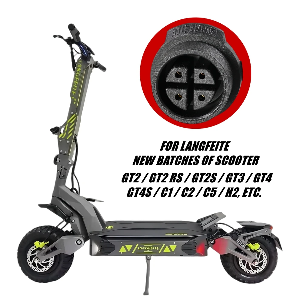 LANGFEITE GT2 GT3 GT4 GT2S GT4S RS C1 C2 C5 H2 전동 스쿠터용 새 YJ20 충전 포트 (암 커넥터 전원 입력 소켓)