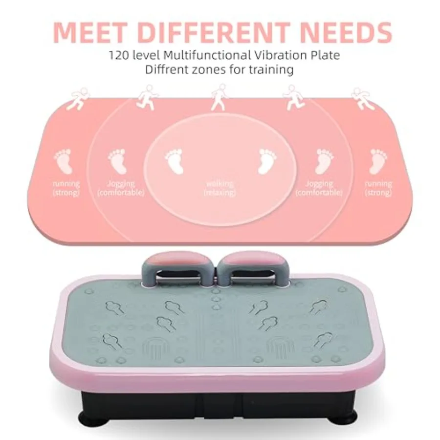 Silent Vibration Platform 10-Frequency Fitness Massage Machine for Unisex Weight Loss Fat Burner Body Shaking Device in Black w