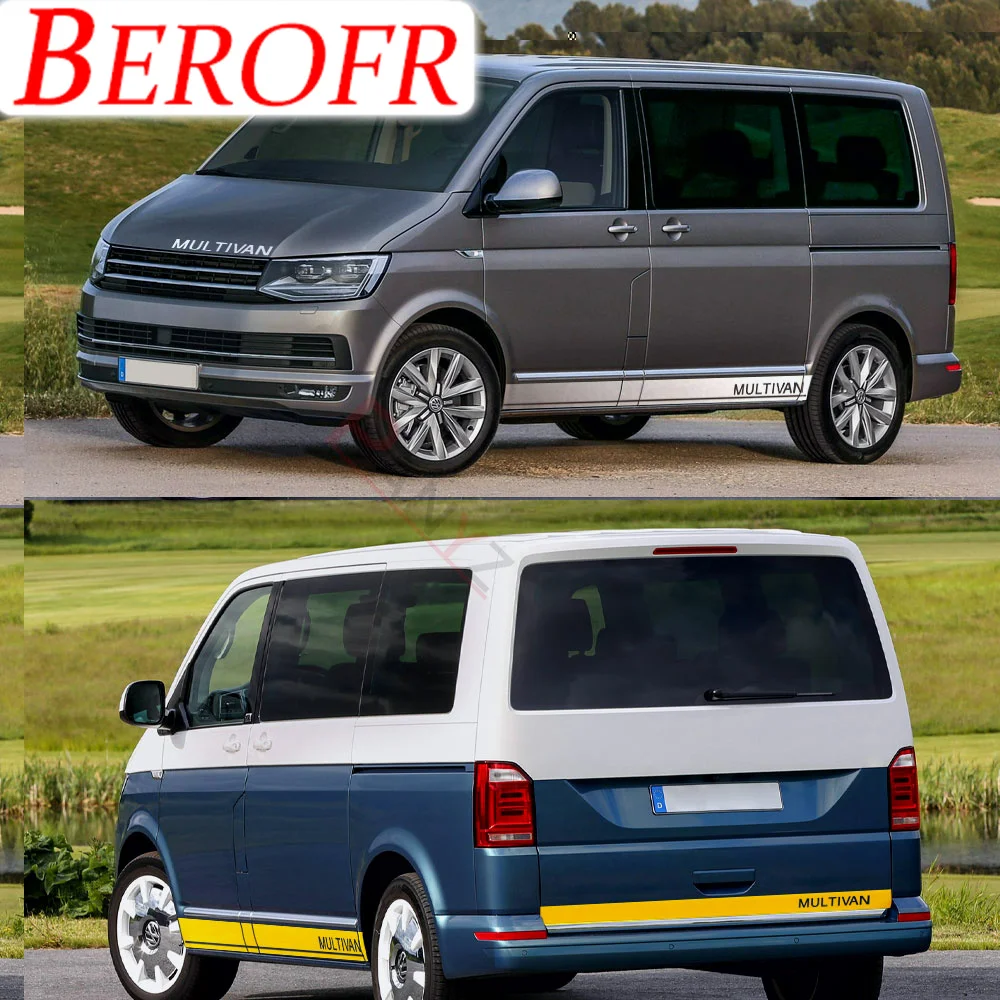 4Pcs Car Hood Side Rear Door Line Stickers Per Volkswagen Vw Multivan T4 T5 T6 Transporter Accessori Camper Van Decalcomanie In Vinile