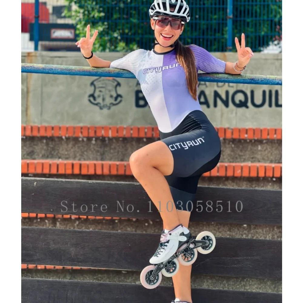 Cityrun Speed Skating Unisex Skates Suit Triathlon Speed Inline Roller Skate Monkey Skinsuit Comfortable Fast Skating sports bodysuit skating jumpsuit