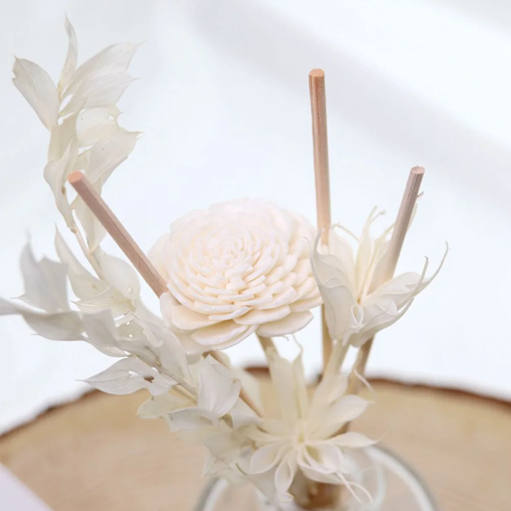 8Pcs Dried Flowers Aromatic Rattan Diffuser Replacement Stick Wood Rattan Through Flowers Diffusers reed diffuser stick wood scent diffuser aroma diffuser sticks fragrance diffuser refill stick