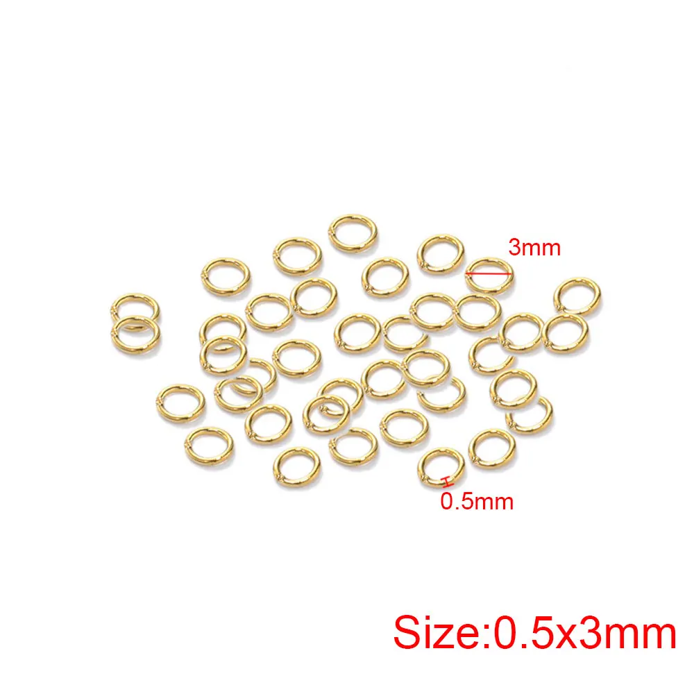 100 Stücke Edelstahl 3/4/5/6/8 MM Gold Farbe Biegeringe Split Ringe für DIY Schmuck Machen Halskette Ringe Zubehör – Detail 8