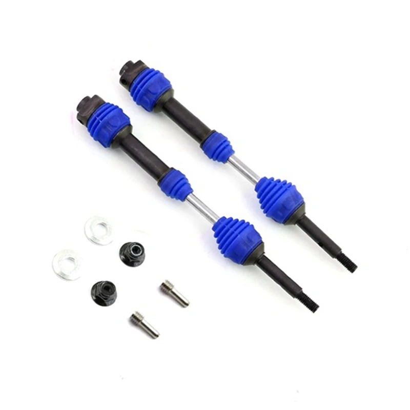 

2Pcs Steel Rear Drive Shaft Driveshaft CVD 6852R For 1/10 Traxxas Slash VXL 4X4 2WD Rustler Hoss Stampede RC Car Parts ,Blue