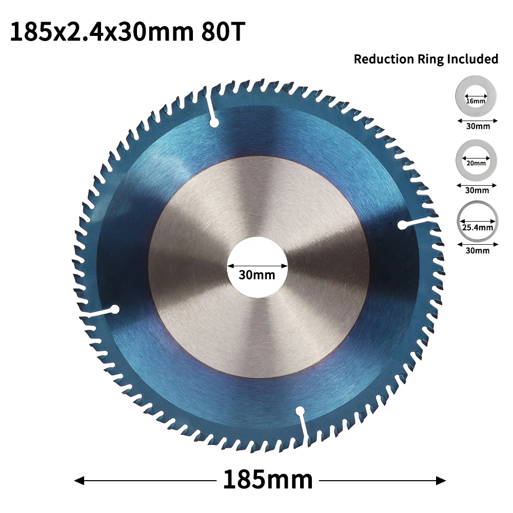 Lame Per Sega TCT Da 165mm, Disco Da Taglio Per Metallo A 48 Denti Sega Circolare Con Punta In Carburo Di Tungsteno Per Ferro, Acciaio Inox, Nichel, Titanio, Metalli Ferrosi E Tubi - 8