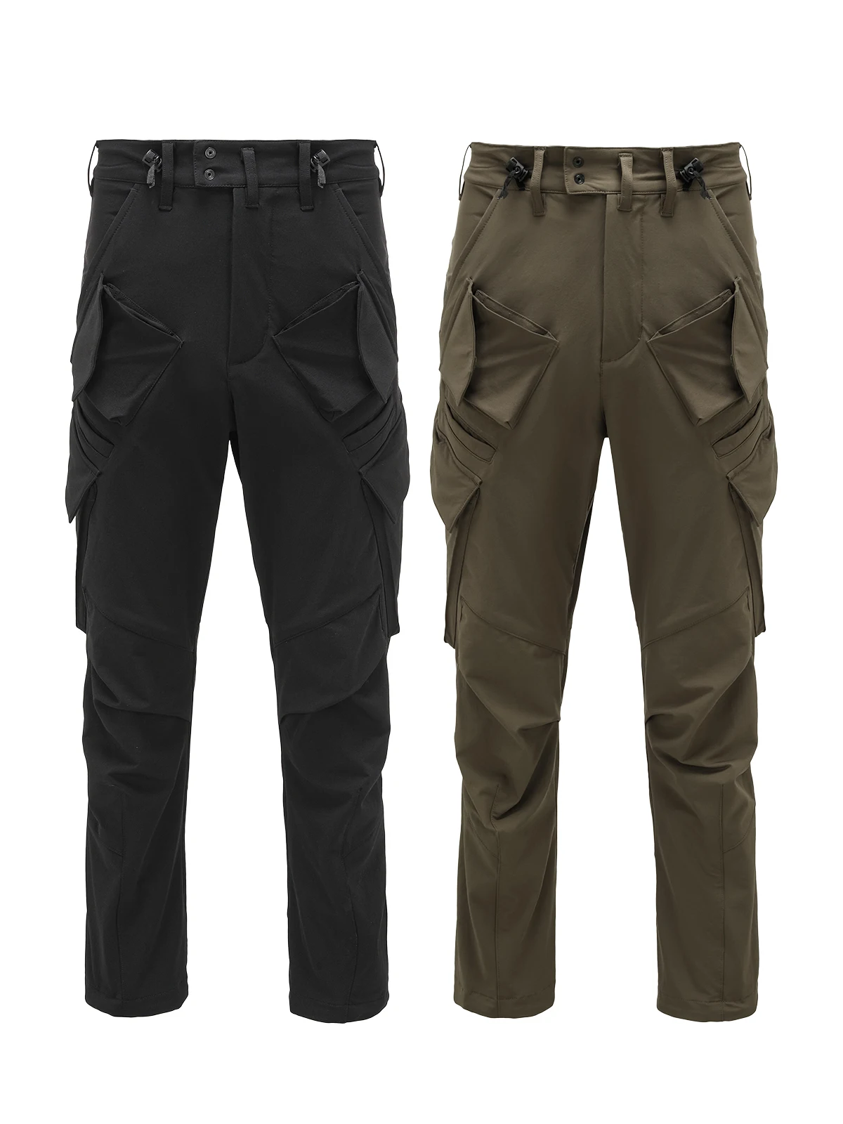 NJWN P44DS Outdoor Waterproof Zipper Pred Glue Loose Straight Leg Pants Multiple kets Casual Loose Fit Long Trousers
