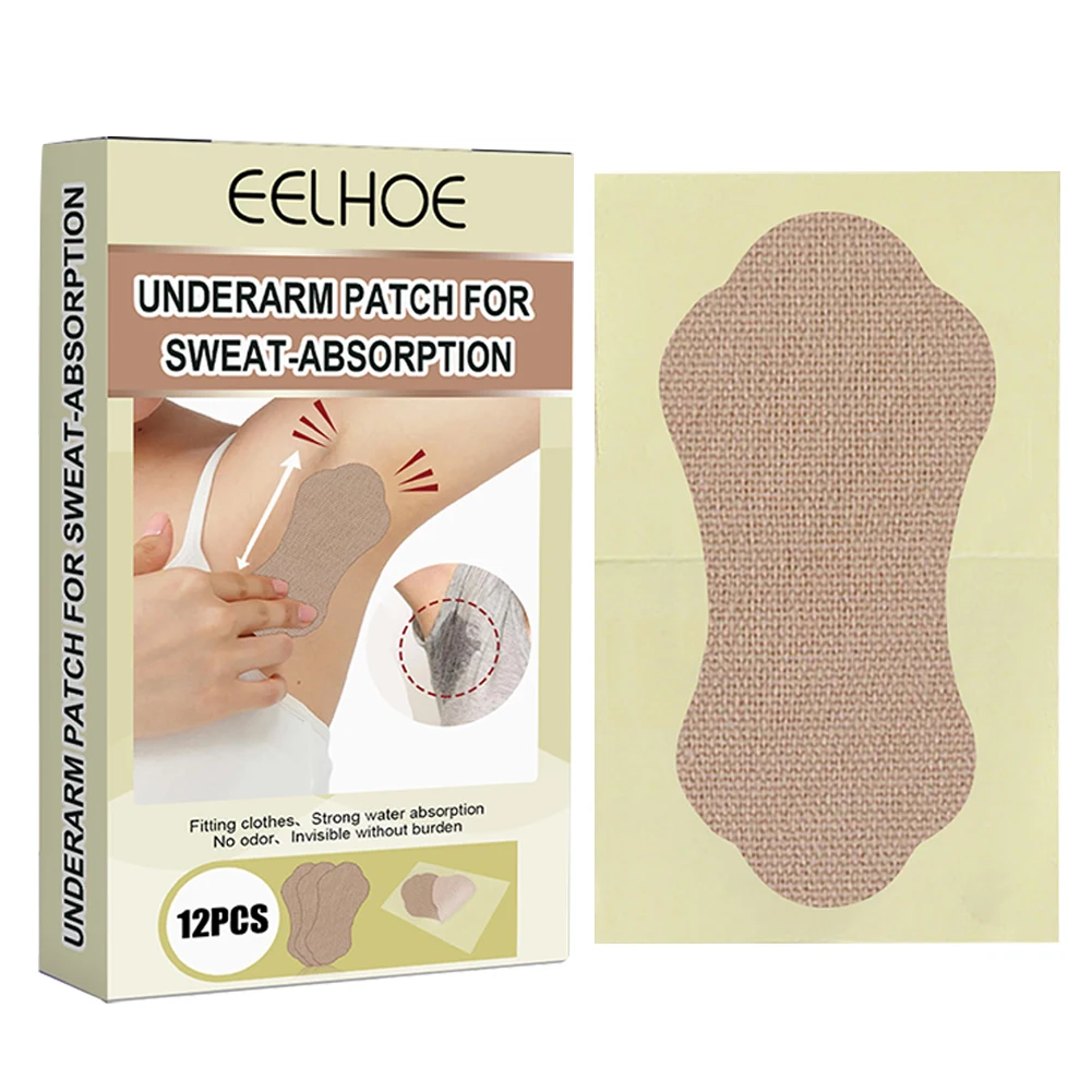 12pcs Underarm Absorb Patch Armpits Sweat Sticker Absorbing Sweat For Women Men Strong Anti Perspiration