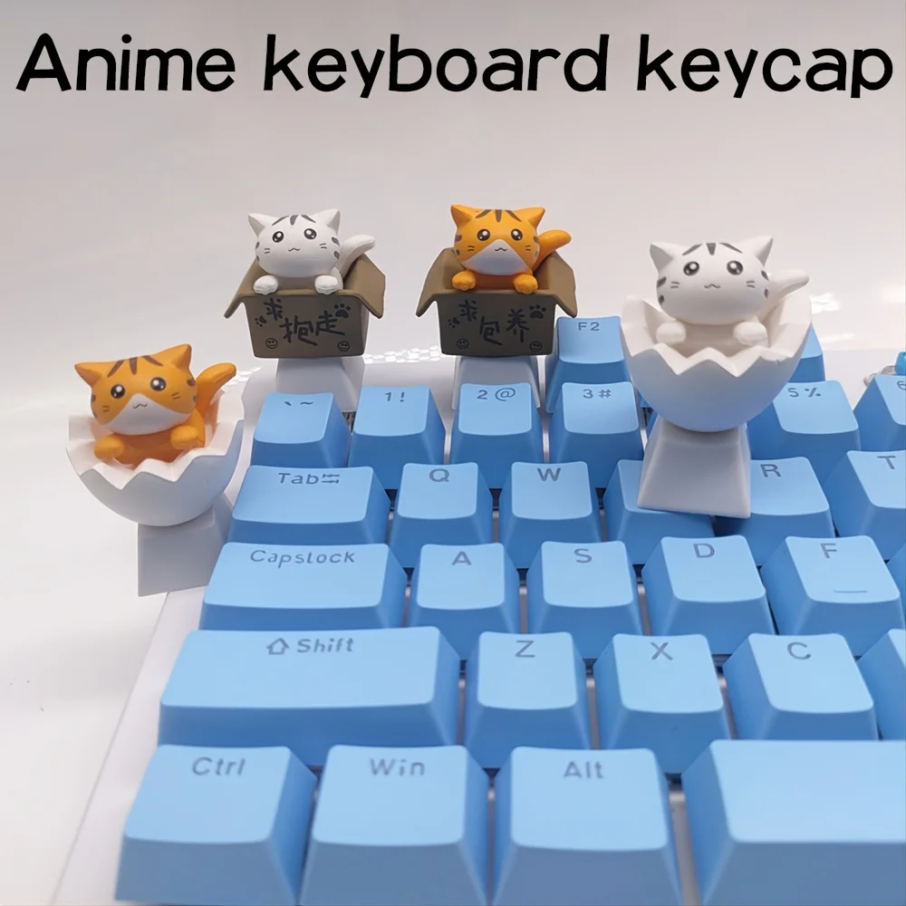 

Keys For Mechanical Keyboard Keycaps Artisan Anime Pink Kawaii Keycap Accessories PBT Axis Cherry MX Custom Diy Cute Cat Key Cap