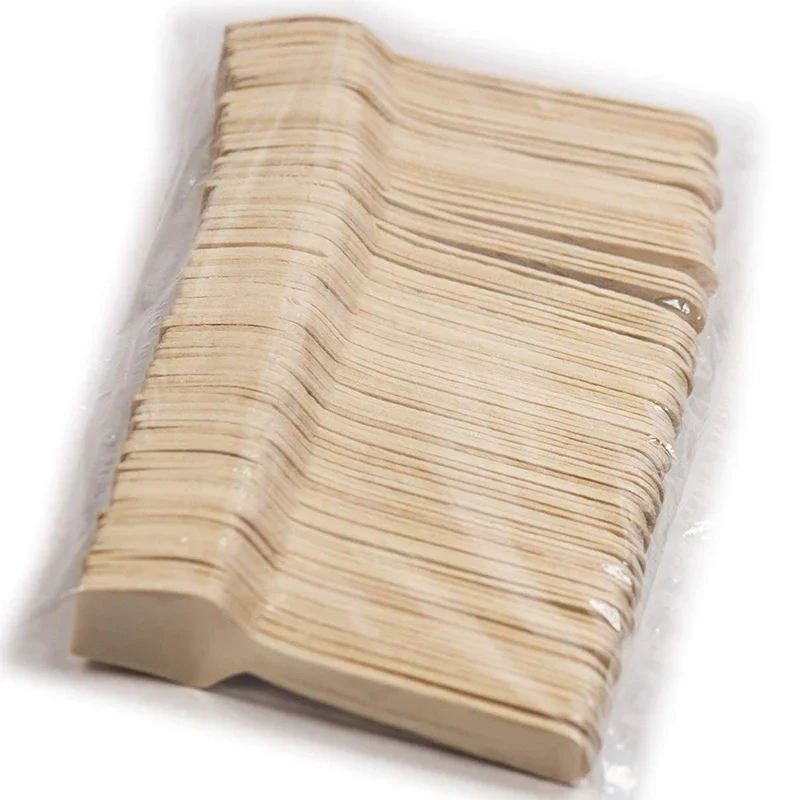 

100Pcs Mini Wooden Spoons, 4-Inch Square End Tasting Spoon, Disposable Yogurt Spoon Ice Spoon Sampling Tasting Cream