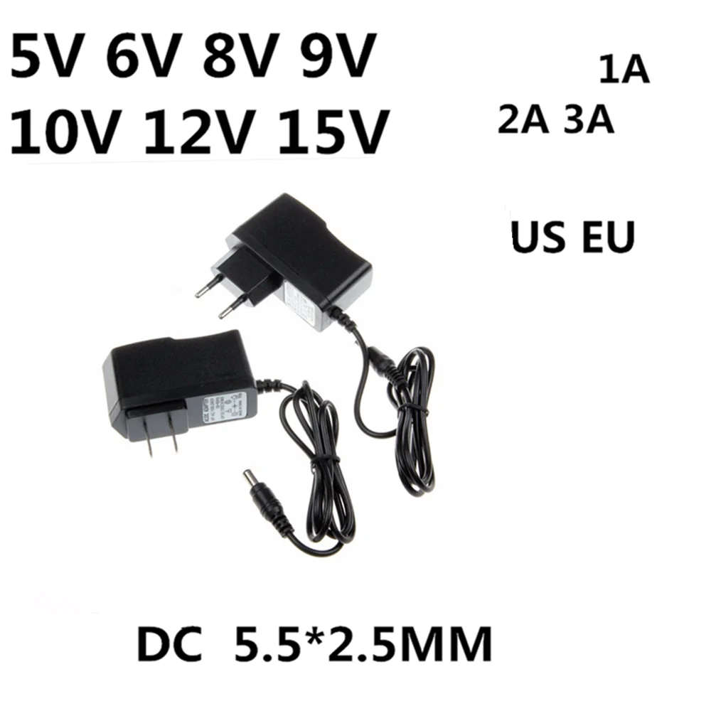 Adattatore Di Alimentazione Dc 5 V 9V 12 V 24V 1A 2A 3A Adattatore Da 220V A 5 V 12 V Volt Caricabatterie Alimentazione Universale Switching Eu Us Plu