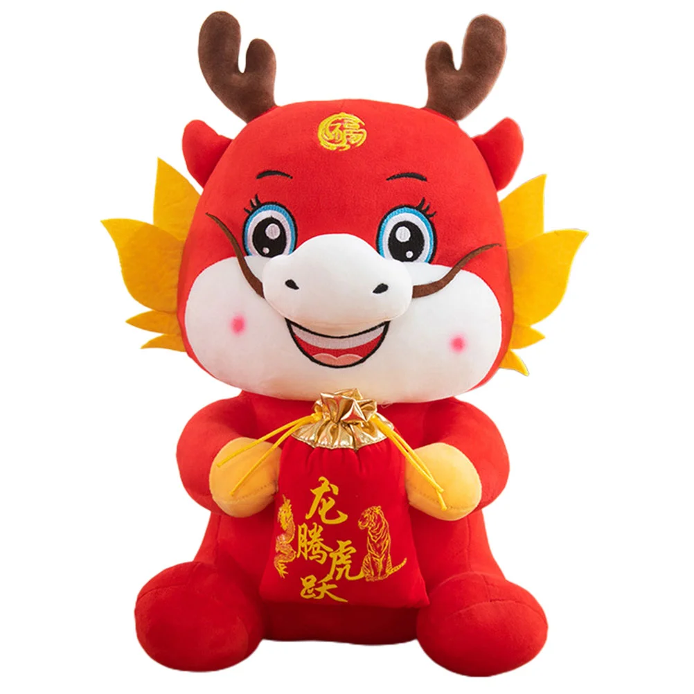 Mascot Dragon Model Gift Chinese Zodiac Decor Plush Adorable Stuffed Pp Cotton New Year Toys