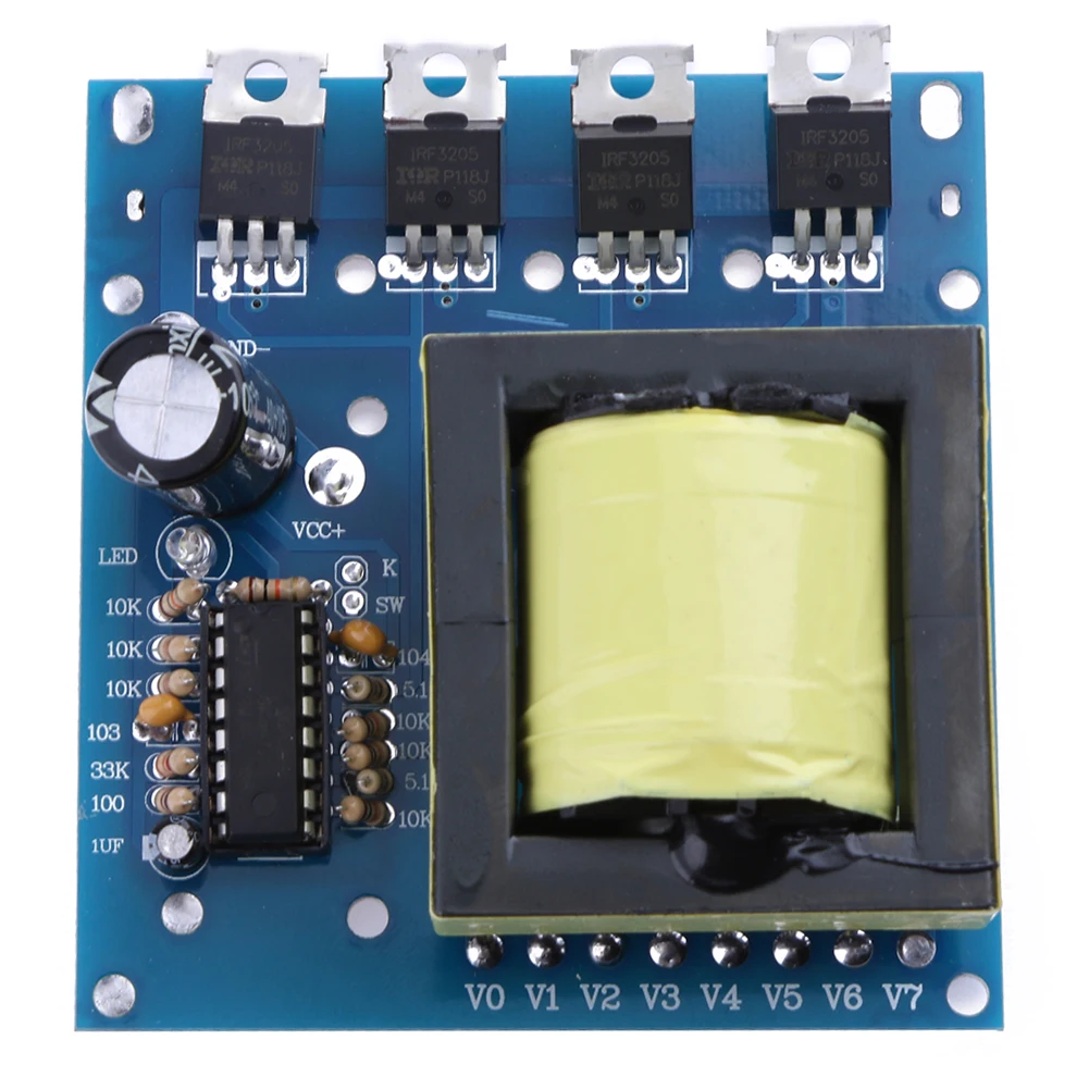 DC AC Inverter 500W DC12V-24V to AC 180V-220V-380V Booster Board Module