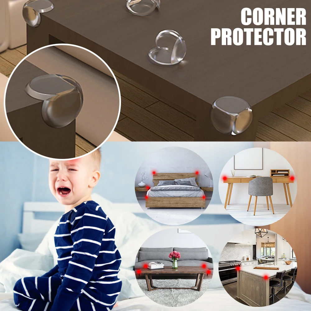 4pcs/lot Baby Table Corner Silicone Safety Covers Anti-collision Edge Cover Children Thickened Soft Side Bumper Sticker Covers silicone table corner protector table corner protector table edge protector furniture anti collision strip