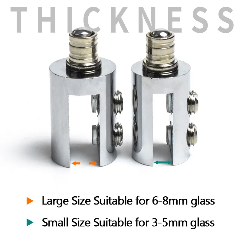 Door Hinges Glass Door Hinges Up and Down Rotating Shaft Copper Bracket Swing Clear Glass Shower Hardware Hinge For Shower Door 3-8mm