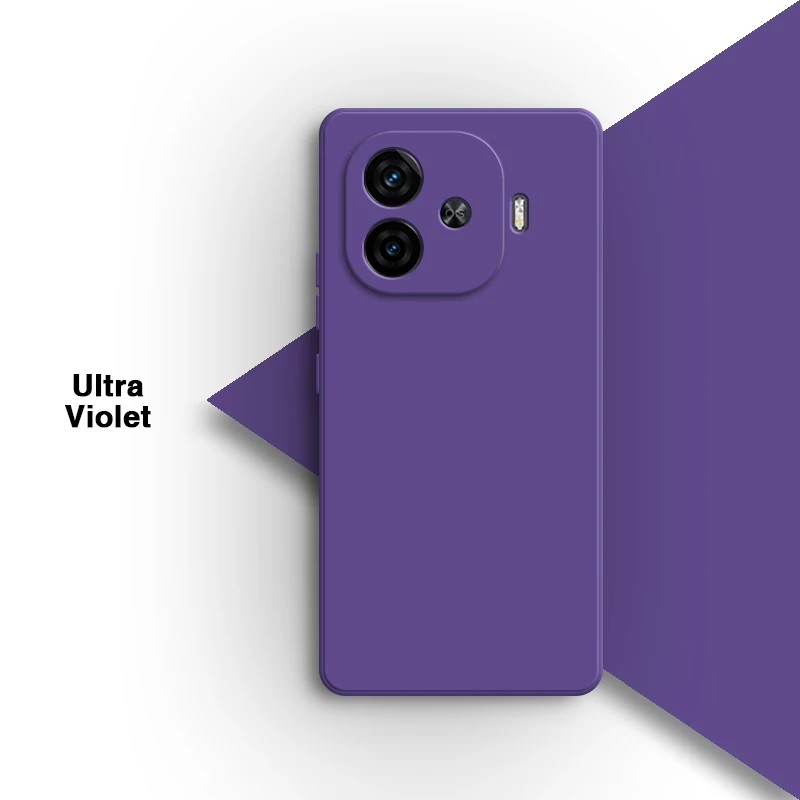 Vibrant Candy Color Soft Silicone Phone Case - Durable Liquid Silicone Back Cover