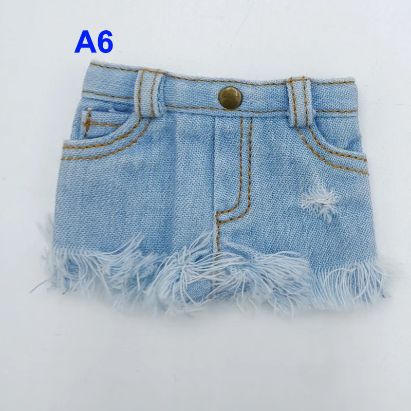 For Blythe Doll Clothes Jeans Pants for Ob24 Ob22 Azone Dolls Outfit Tight Shirt