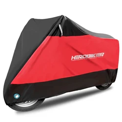 Durable Waterproof Outdoor Motorcycle & Scooter Protective Cover - 2XL  2101 - 2200mm (MZ002 - Red)