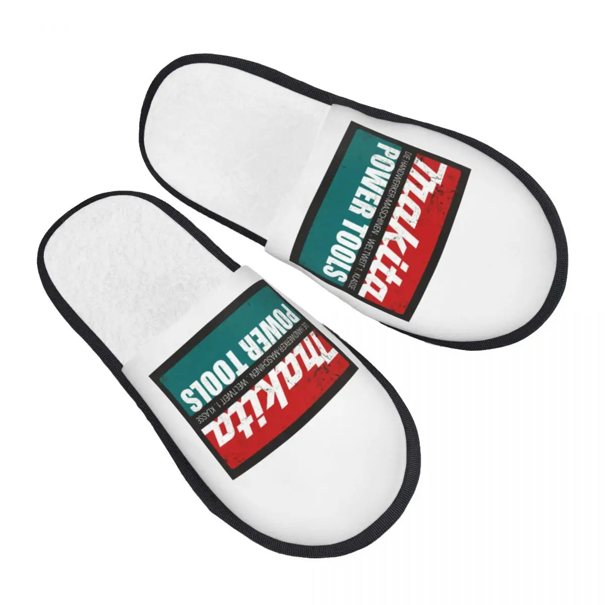 

Custom Print Women Vintage Makitas Power Tools House Slippers Cozy Warm Memory Foam Fluffy Slipper Indoor Outdoor Shoes