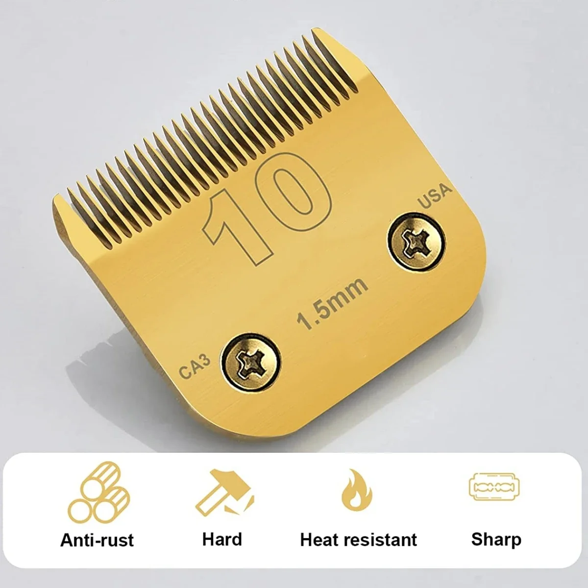 Detachable Pet Dog Clipper Metal Blade Set Compatible with Andis,Oster A5,Wahl KM Series Clippers 3FC/7FC/5FC/4FC/#10/#30/#40