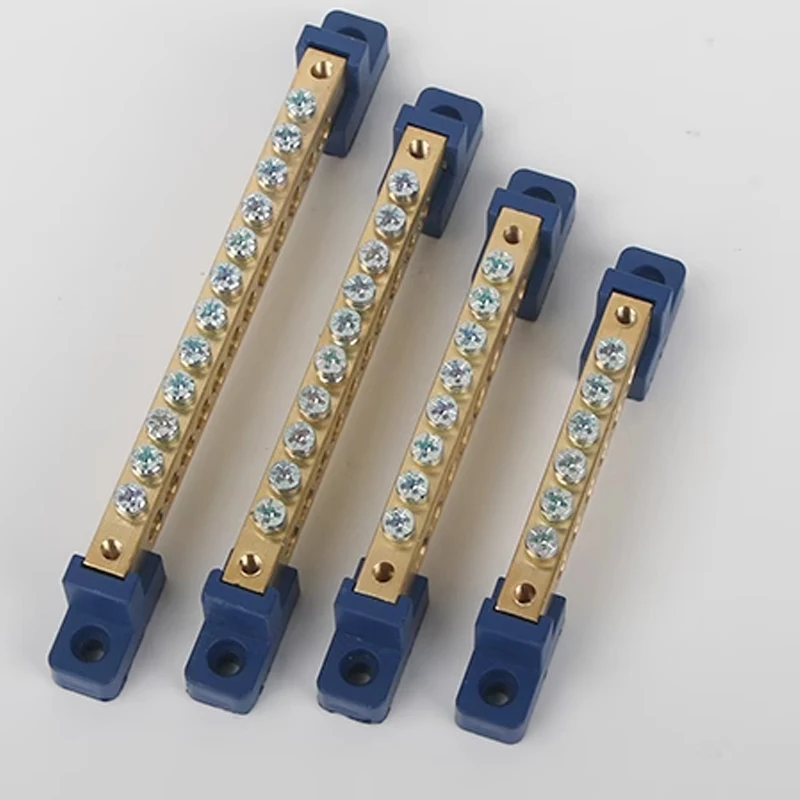 019 Serie 6*9 8*12 4/6/8/10/12/14/16 Foro Zero Fila Di Messa A Terra Barra Di Rame Terminale Di Collegamento Terminale Di Cablaggio Della Scatola Di D