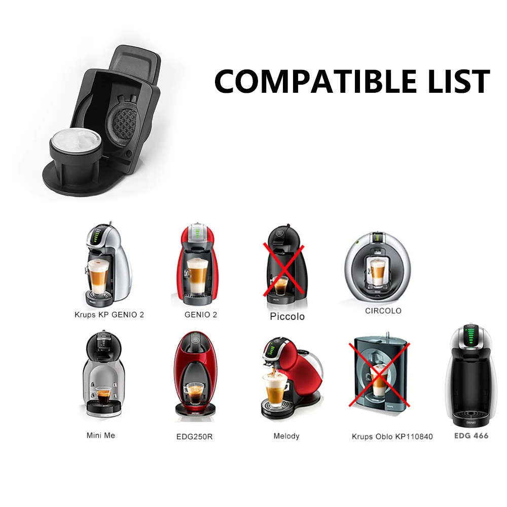 2pcs cápsulas recargables Dolce Gusto reutilizable Nescafé compatible con  plástico Piccolo Genio Esperta Capsula D_y