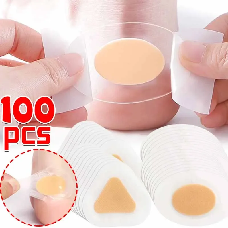 Shoe Sole Stickers 10-100PCS Gel Shoes Stickers Soft Hydrocolloid Pad Relief Pain Blisters Bunions Corns Calluses Friction Pressure Heel Pain Patch