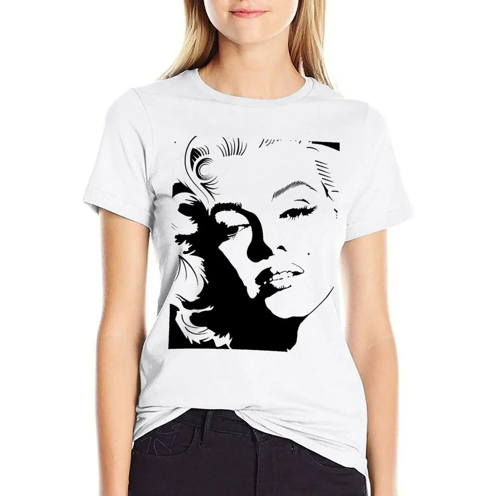 

Marilyn Monroe T-shirt graphics aesthetic clothes t shirt for Women