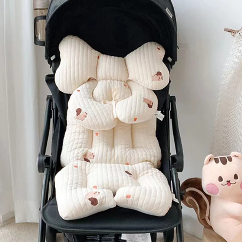 73X37CM Baby Stroller Seat Cushion Pad for Car Thicken Cotton Breathable Cart Mattress Liner Infant Newborn Pram Accessories 6
