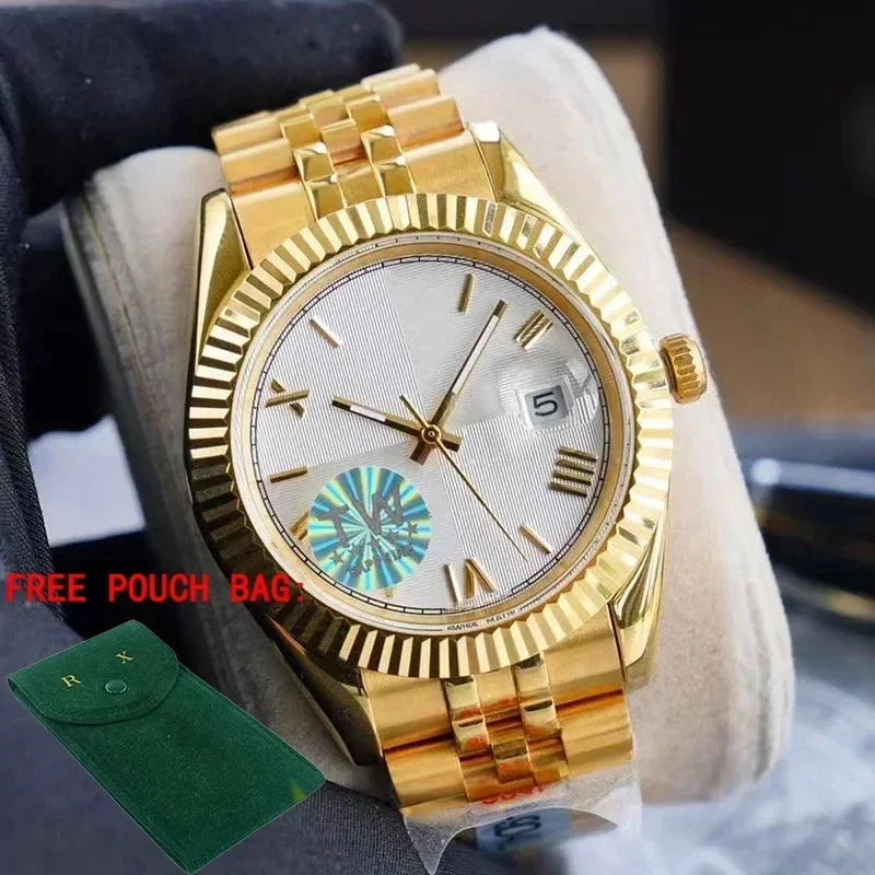 

Hot Selling Luxury Men's Women's Watch Dual Calendar Automatic Mechanical Watch Gold Black White Party Dinner Fashion Watches